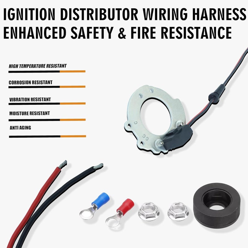RigidWire Store 1244A Electronic Ignition Module Kit Waterproof Compatible with Ford Tractors 2N 9N 8N 500-800 Series V4 4 Cylinder 12V Replace OE 311185 8N12127B FDN12127A FAC12127D - Image 2